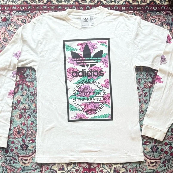 Adidas box logo Long Sleeve Tee with Graphic Design - Picture 7 of 8